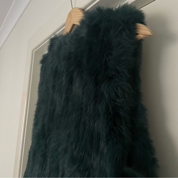 Ethical Lady Luxe Fur Vest 🖤NWT🖤Green - Picture 14 of 16